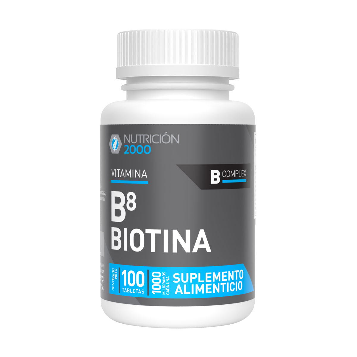 Vitamina B8 Biotina 100 Tabletas 1000 mg Nutrición 2000