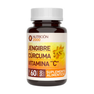 Jengibre Cúrcuma y Vitamina C 500 mg 60 Cápsulas Nutrición 2000
