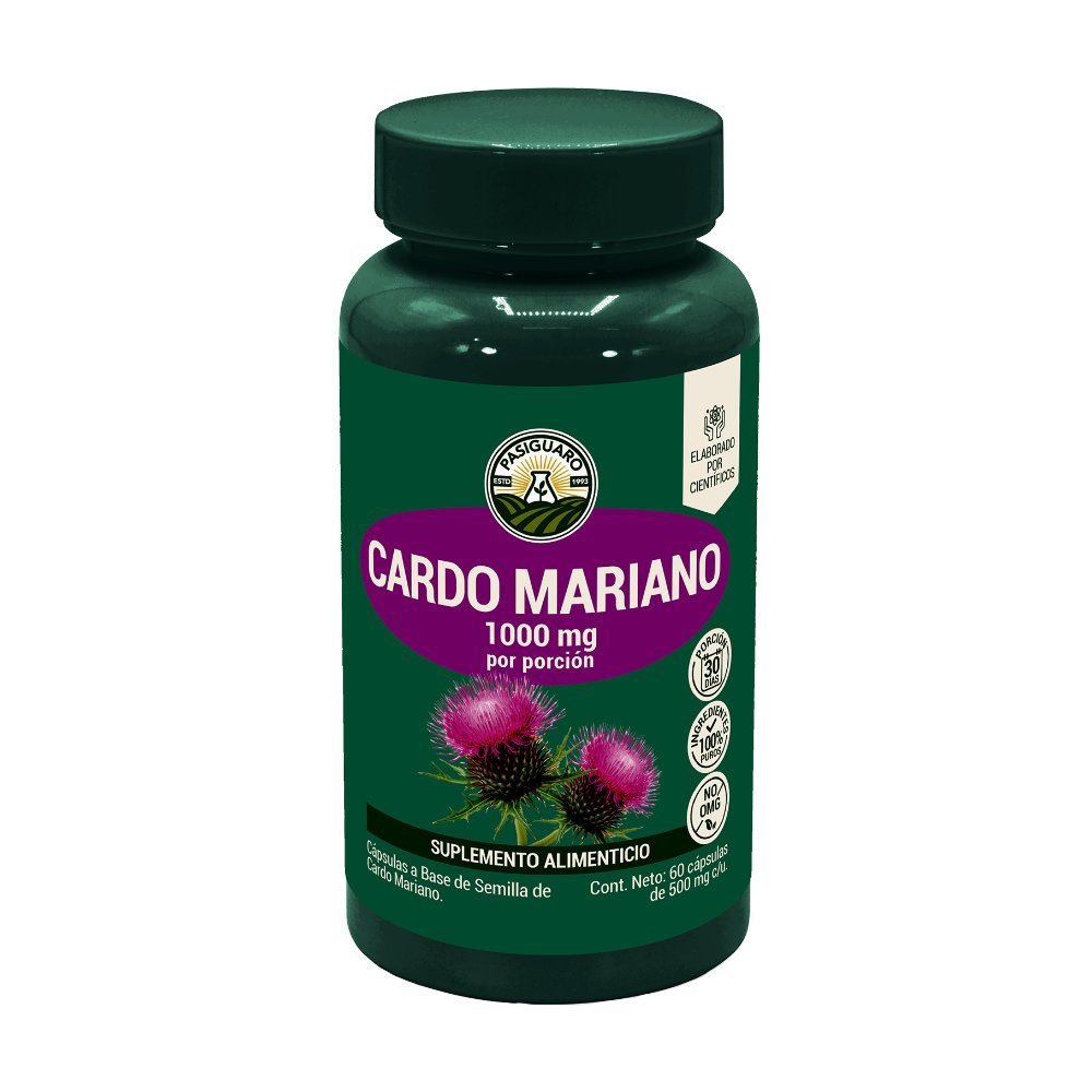 Cardo Mariano 60 Cápsulas 1000 mg Pasiguaro