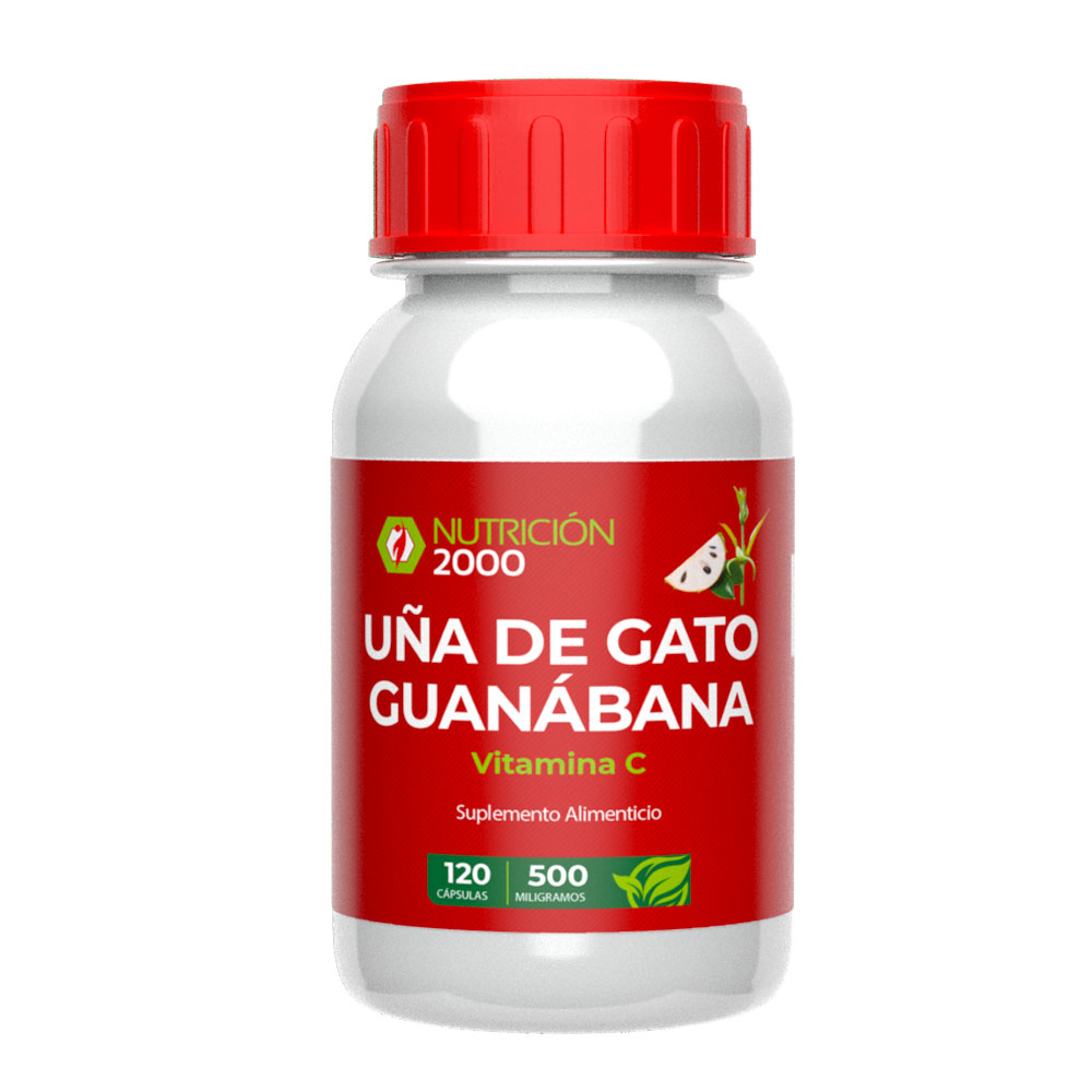 Uña de Gato Guanabana y Vitamina C 120 Cápsulas Nutrición 2000