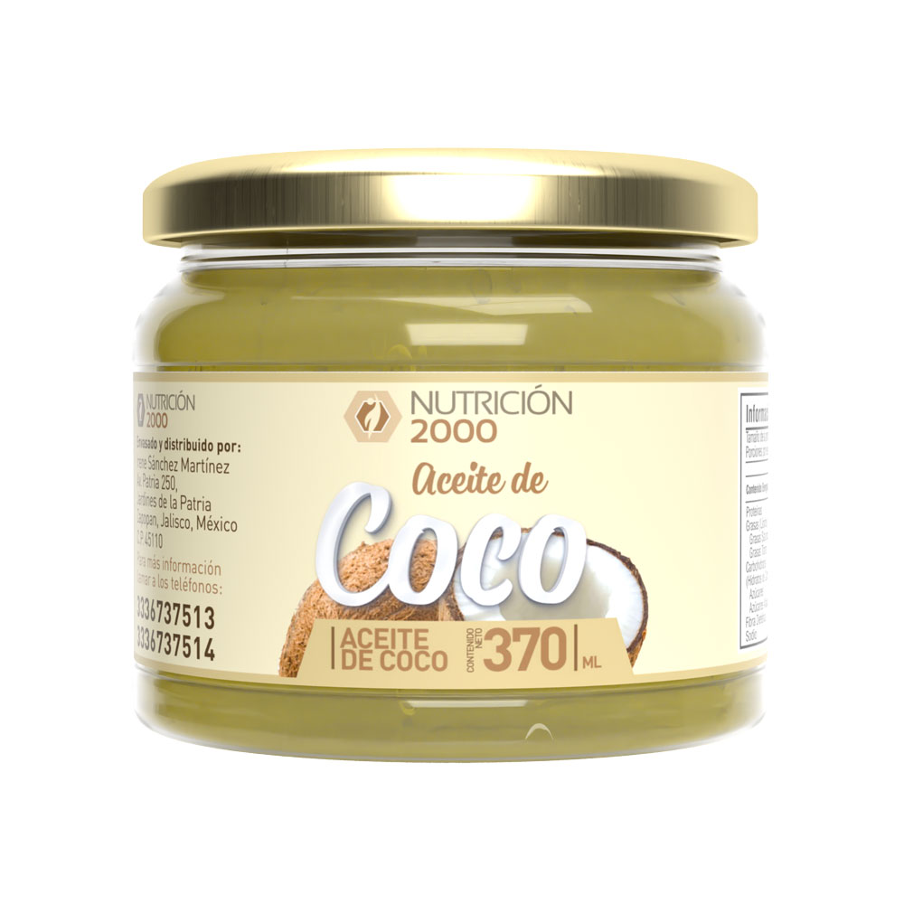 Aceite de Coco Órganico  370 g Nutrición 2000