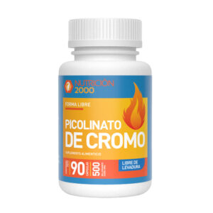 Picolinato de Cromo 90 Cápsulas 500 mg Nutrición 2000