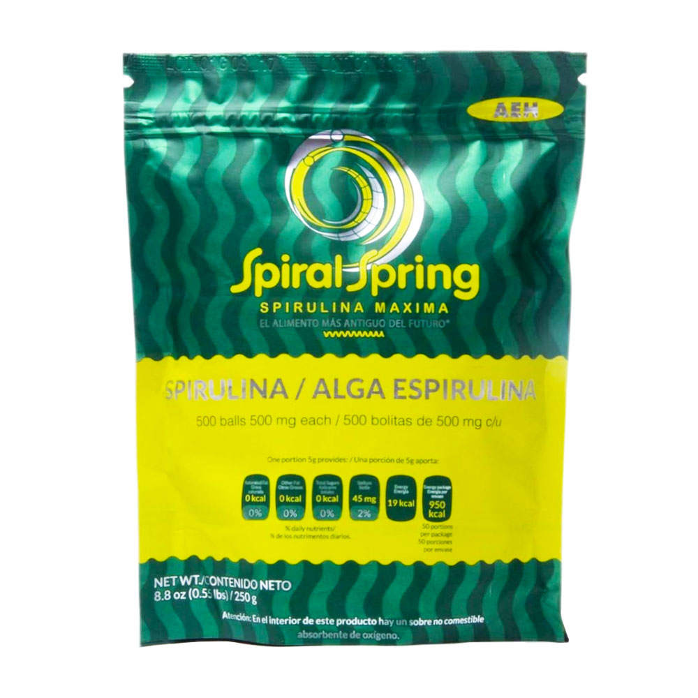 Alga Espirulina Spiral Spring 500 Tabs