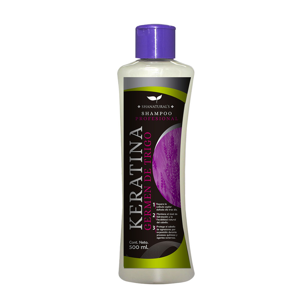Shampoo Keratina Germen de Trigo 500 ml Shanaturals