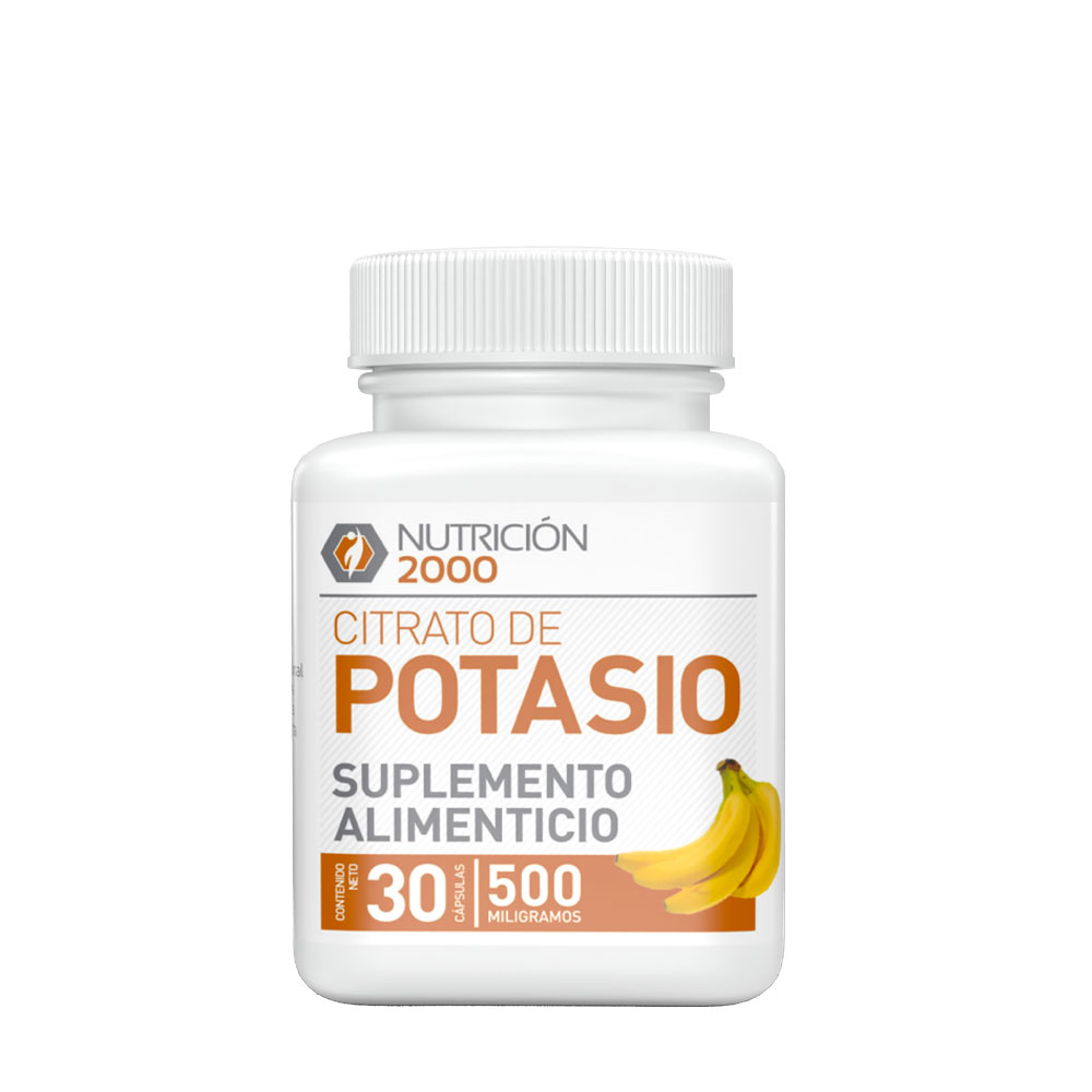 Citrato de Potasio 30 Cápsulas 500 mg Nutrición 2000