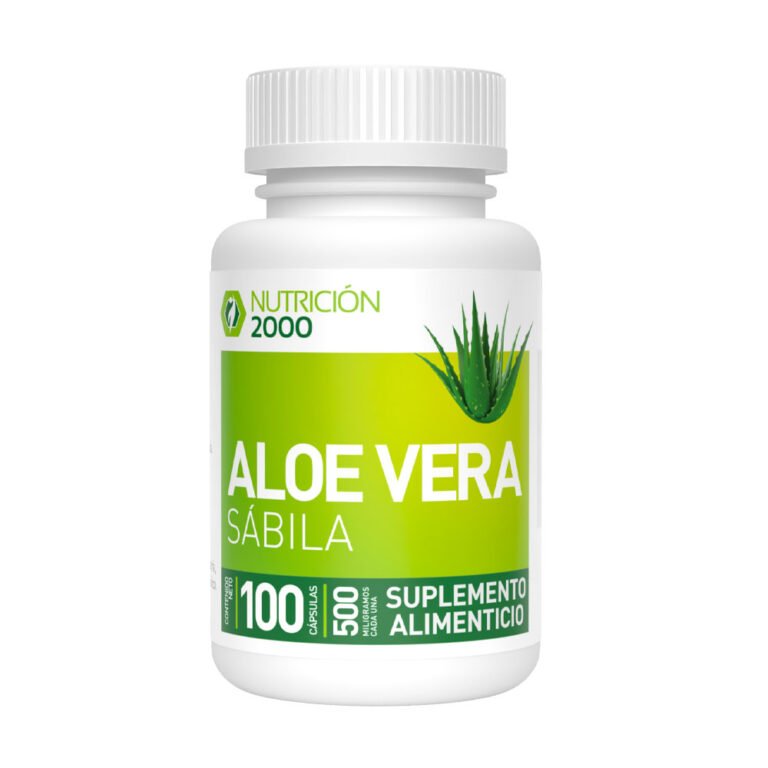 Aloe Vera Sábila 100 Cápsulas 500 mg Nutrición 2000