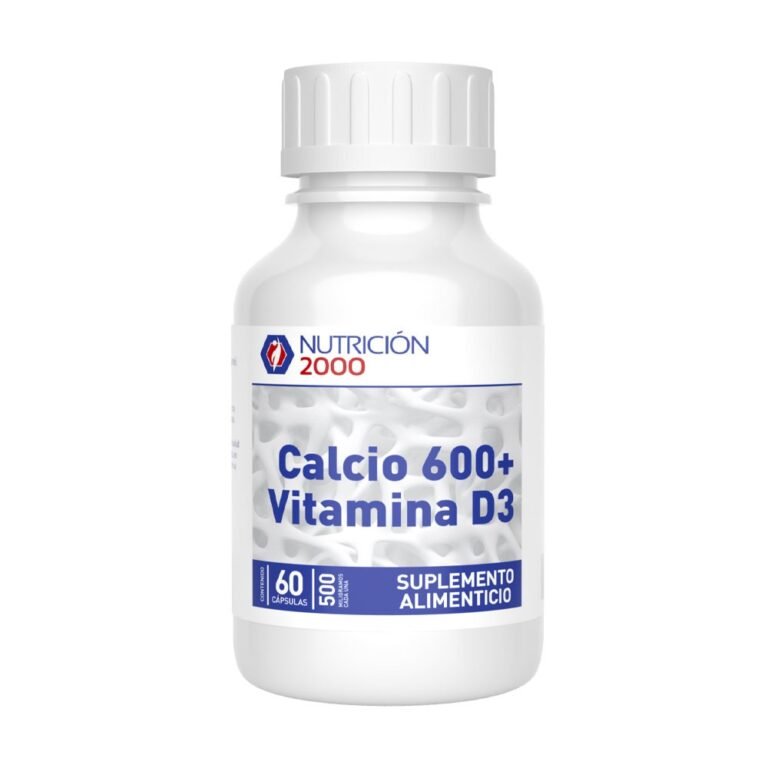 Calcio 600+Vitamina D3 60 Cápsulas Nutrición 2000