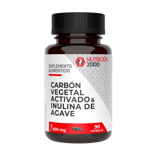 Carbón Activado e Inulina 90 Cápsulas 600 mg Nutrición 2000