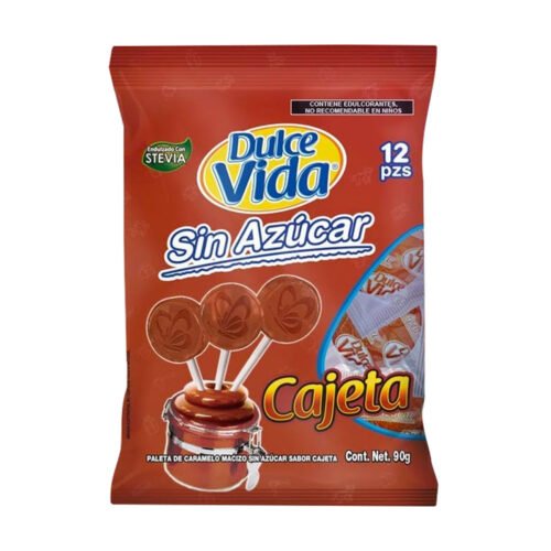 Paletas Dulce Vida Sin Azúcar 90 g Cajeta