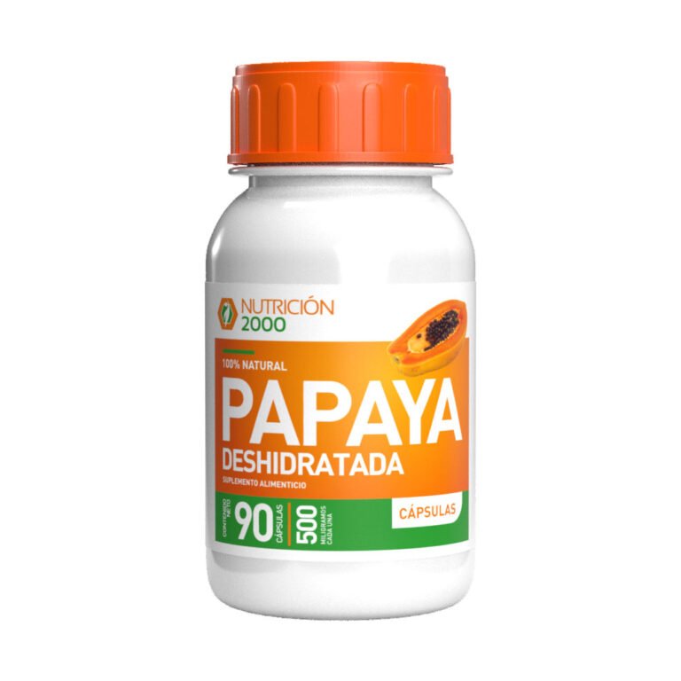 Papaya Deshidratada 90 Cápsulas 500 mg Nutrición 2000
