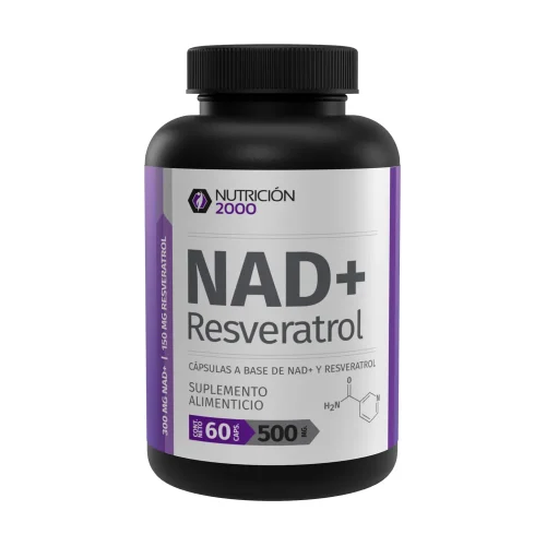 NAD + Resveratrol 60 Cápsulas 500 mg Nutrición 2000