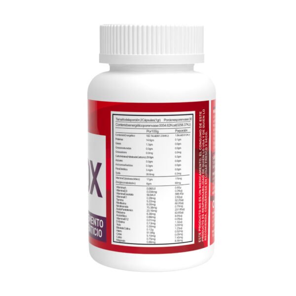 Zinox 2026 B Zinox Pro 60 Cápsulas 500 mg Nutrición 2000