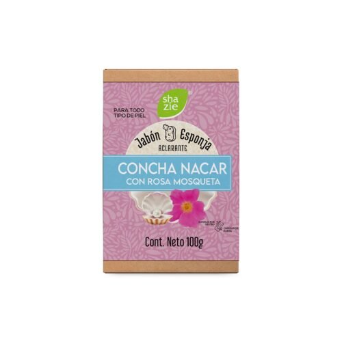 Jabón Esponja Concha Nácar Rosa Mosqueta 100 g Shazie